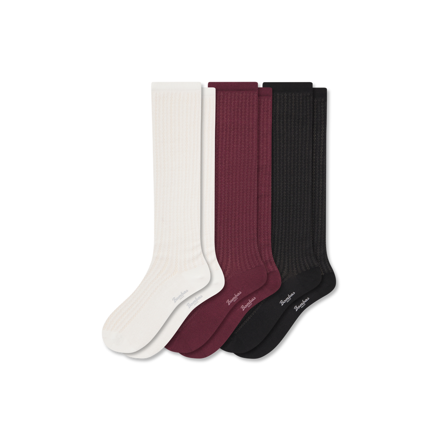 Women's Pointelle Knee High Sock 3-Pack - Fresh Trail Wear