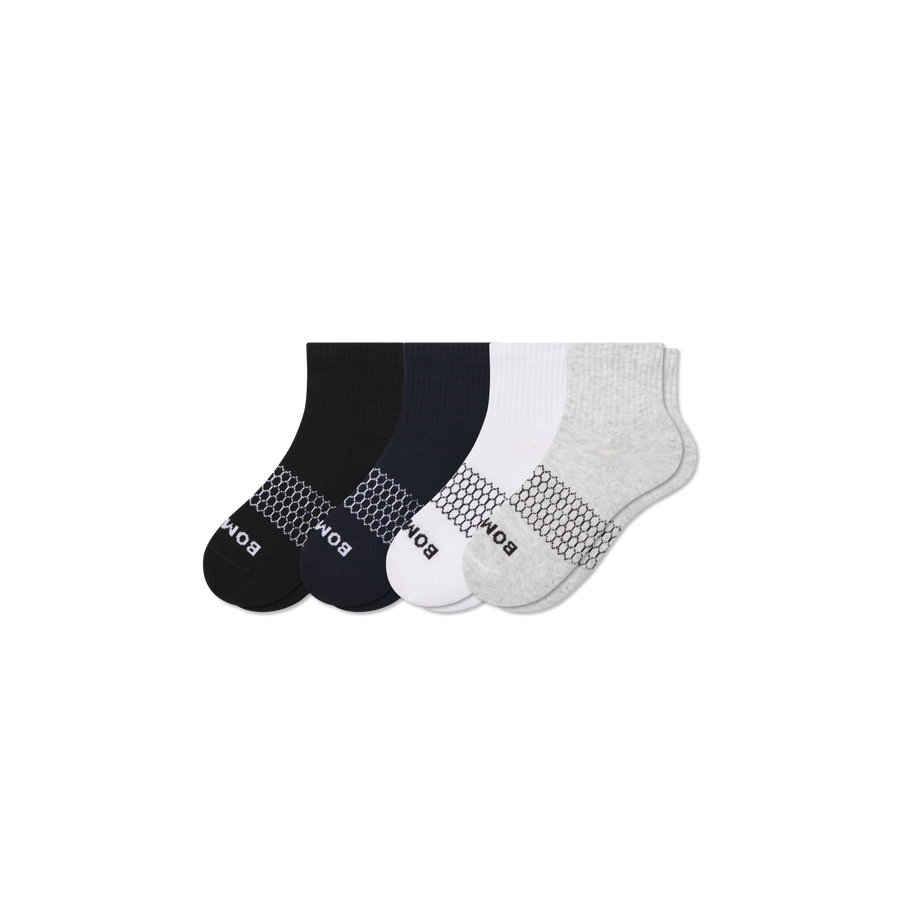 Youth Solids Quarter Sock 4-Pack - Steady Run Pair