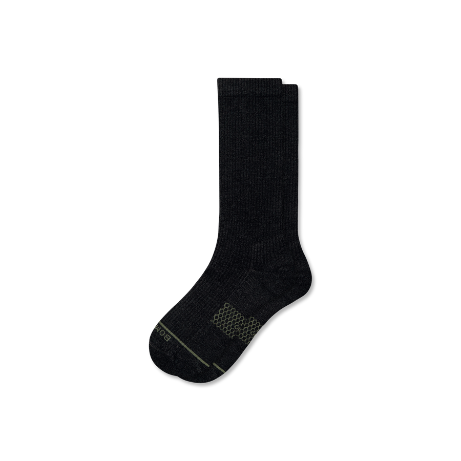 Women's Merino Wool Blend Modern Rib Calf Socks - Breathable Lounge Pair