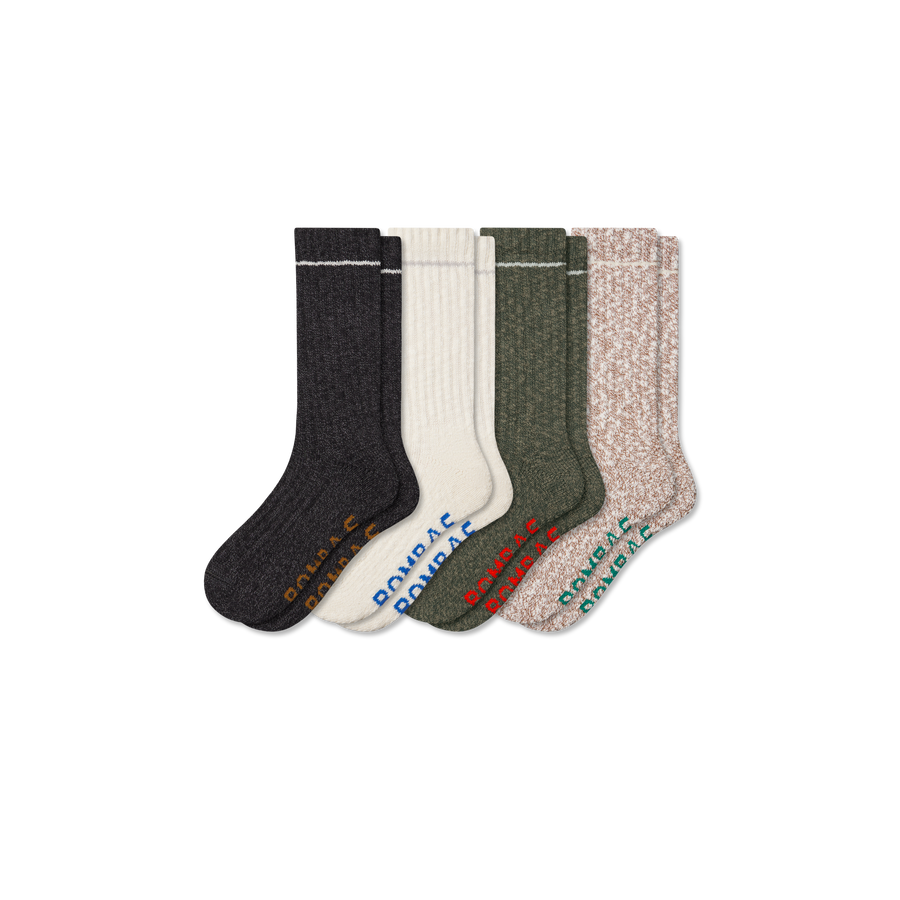 Men's Chunky Ragg Calf Sock 4-Pack - Everyday Lounge Fit