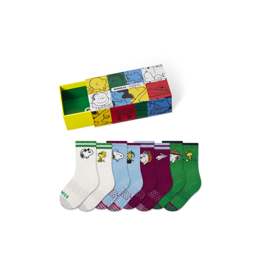 Peanuts x Bombas: Junior Gripper Calf Sock 4-Pack Gift Box - Smart Weekend Setup