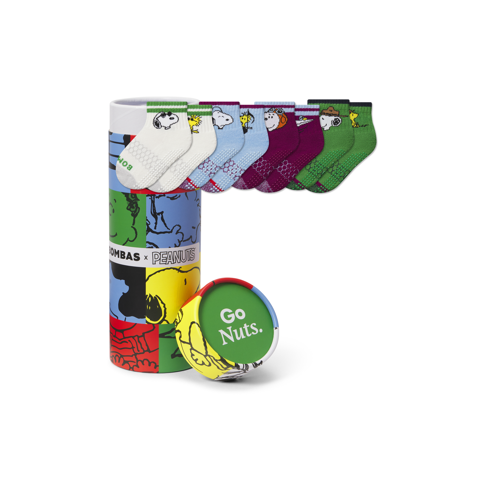 Peanuts x Bombas: Toddler Gripper Calf Sock 4-Pack Gift Box - peanuts mix L [10300]