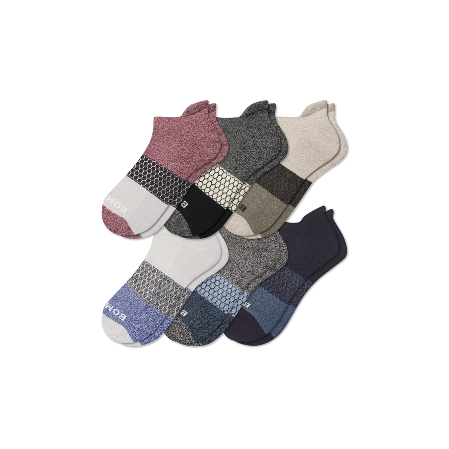 Men’s Tri-Block Ankle Sock 6-pack - Light Home Support