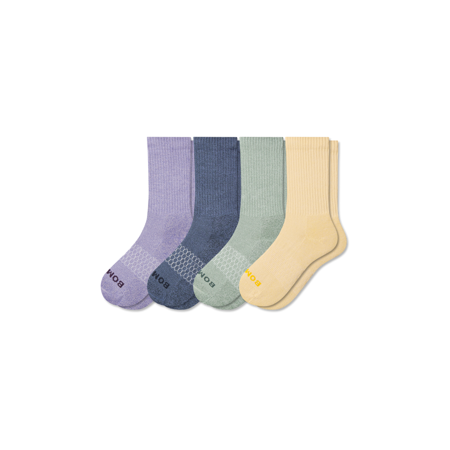 Youth Marl Calf Sock 4-Pack - Classic School Fit