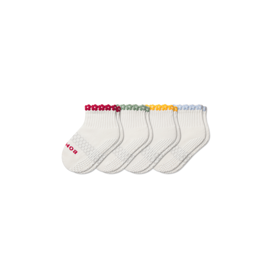 Toddler Daisy Chain Gripper Calf Sock 4-Pack - Active Support