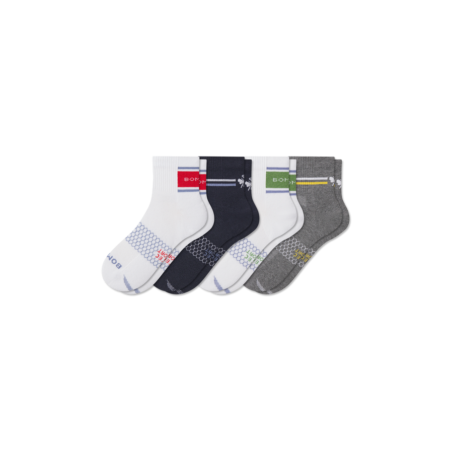 Men's All Sport Quarter Sock 4-Pack - Steady Office Support