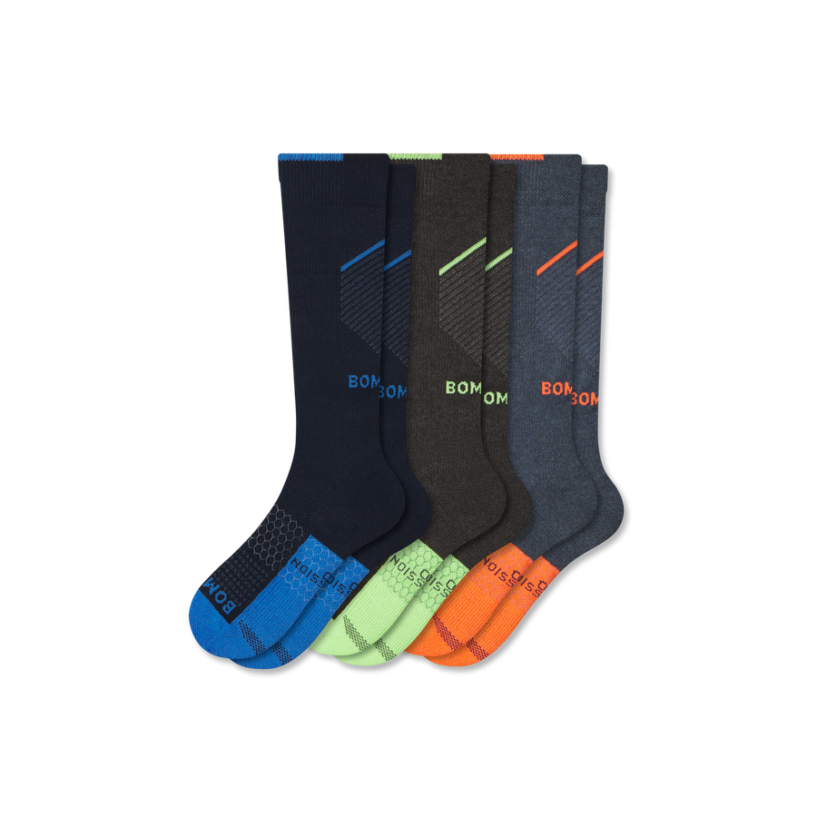 Men's Performance Compression Knee High Sock 3-Pack (20-30mmHg) - Active Training Flow