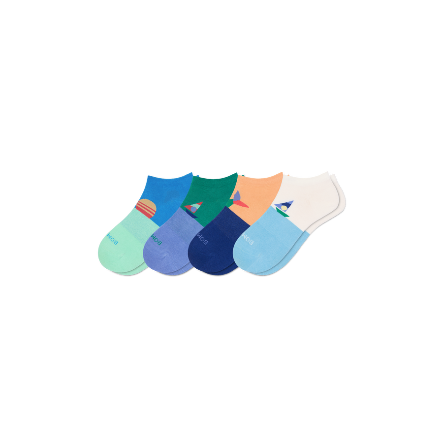 Youth Lightweight Ankle Sock 4-Pack - Breathable Home Rotation