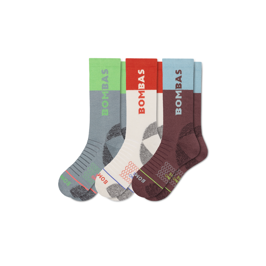 Men's Merino Wool Blend Hiking Calf Sock 3-Pack - Fresh Shift Pair