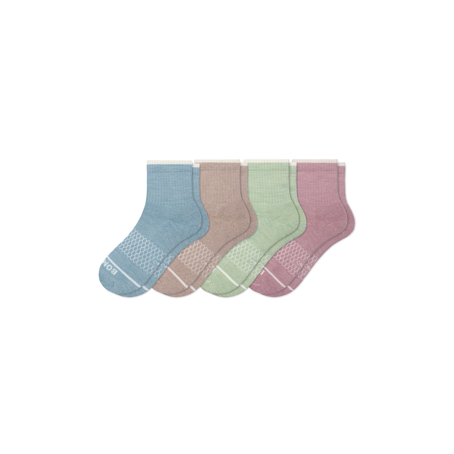 Women's Merino Wool Blend Quarter Sock 4-Pack - Modern Recovery Comfort