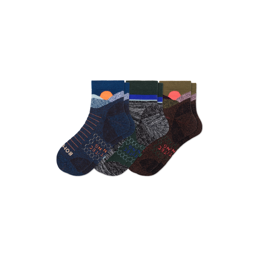 Men's Hiking Quarter Sock 3-Pack - Cushion Trail Step