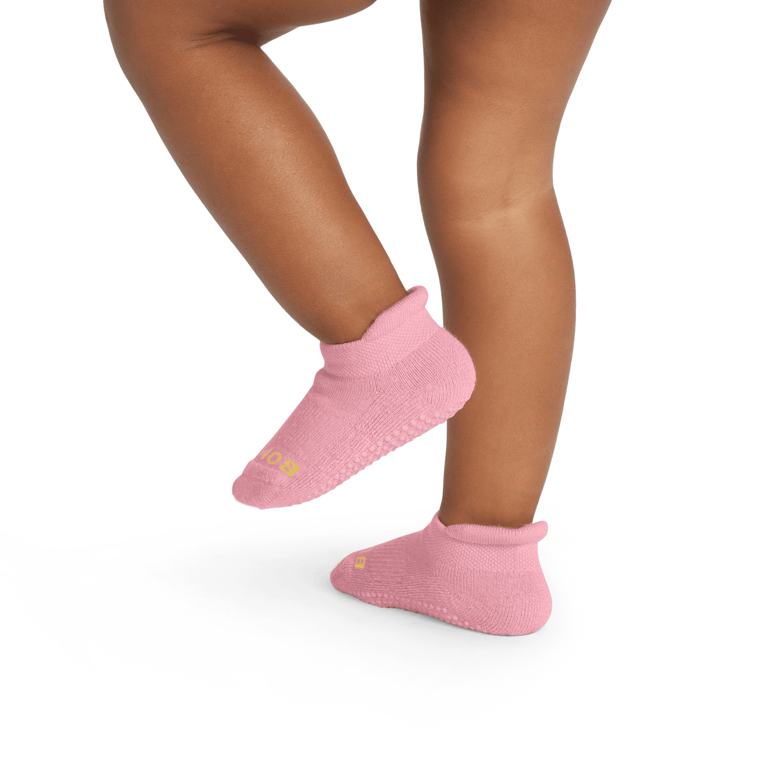 Toddler Gripper Ankle Socks pinklotus-2-transparent