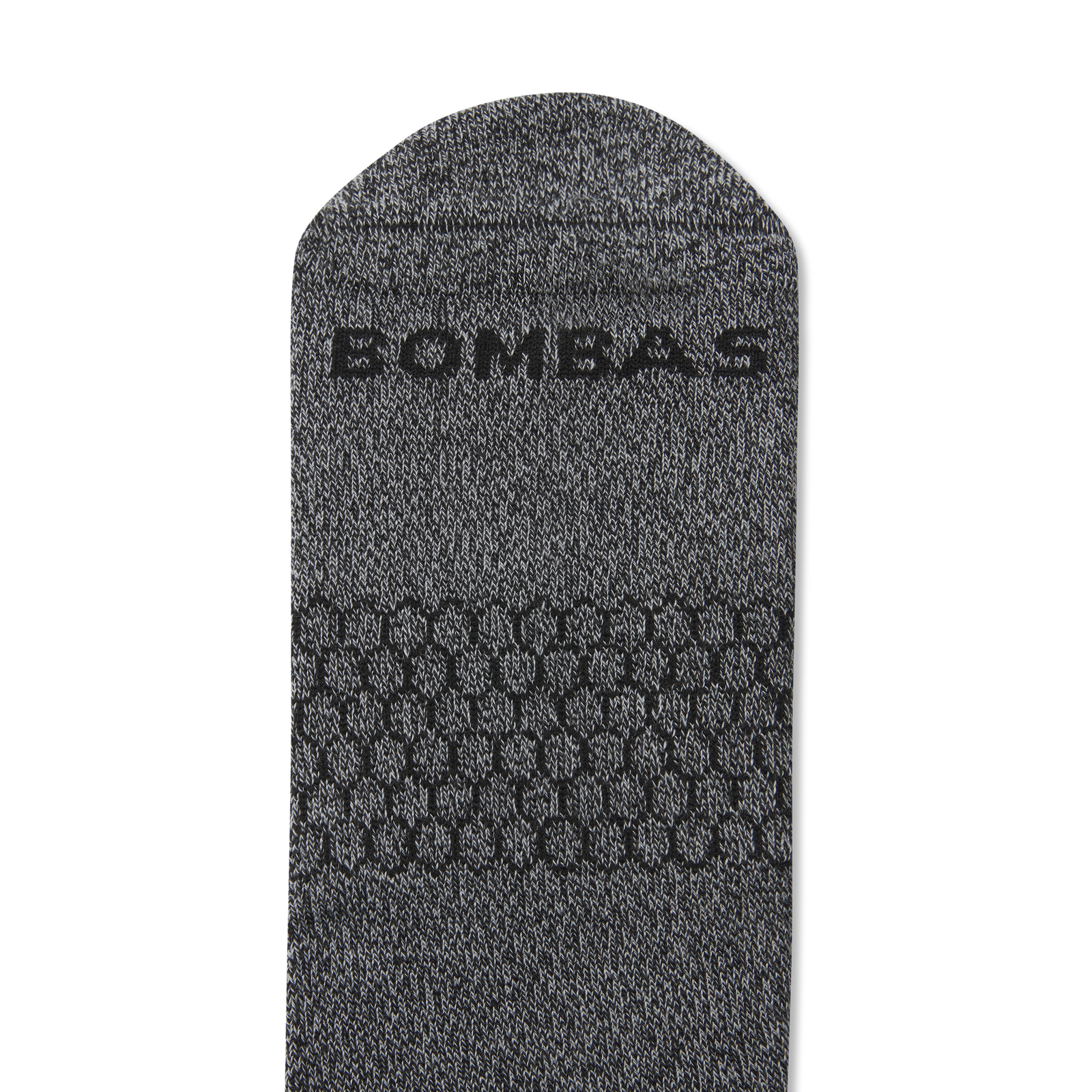 Marl Knee High Socks - Black / Dark Grey Detail [3933]