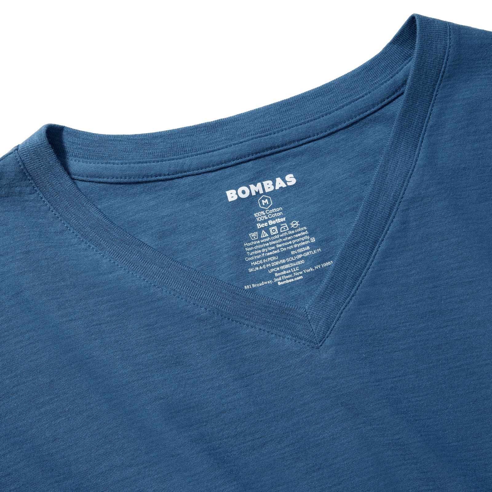 Men's Air Slub V-Neck T-Shirt Great Lake Detail