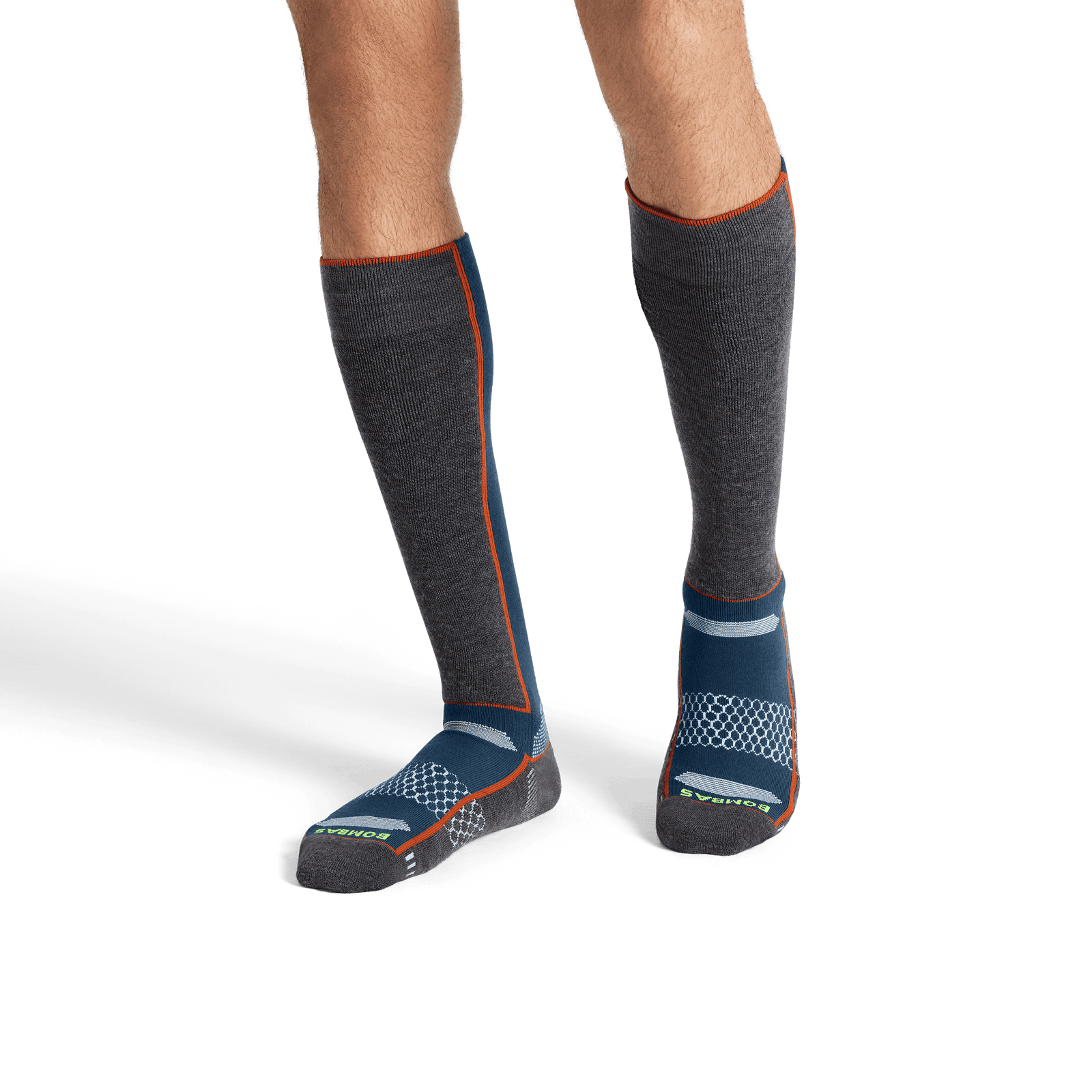 Mid-Cushion Merino Wool Ski & Snowboard Socks - Navy Ocean MO1 [6968]