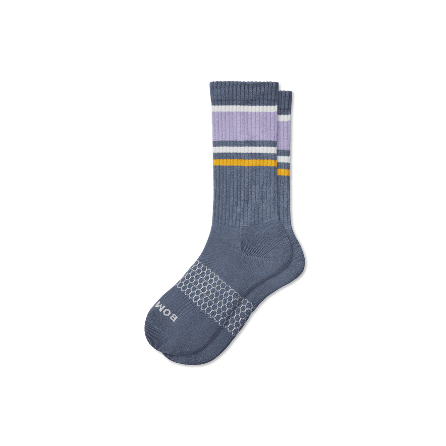 Men's Stripes Calf Socks - Daily Trail Cushion