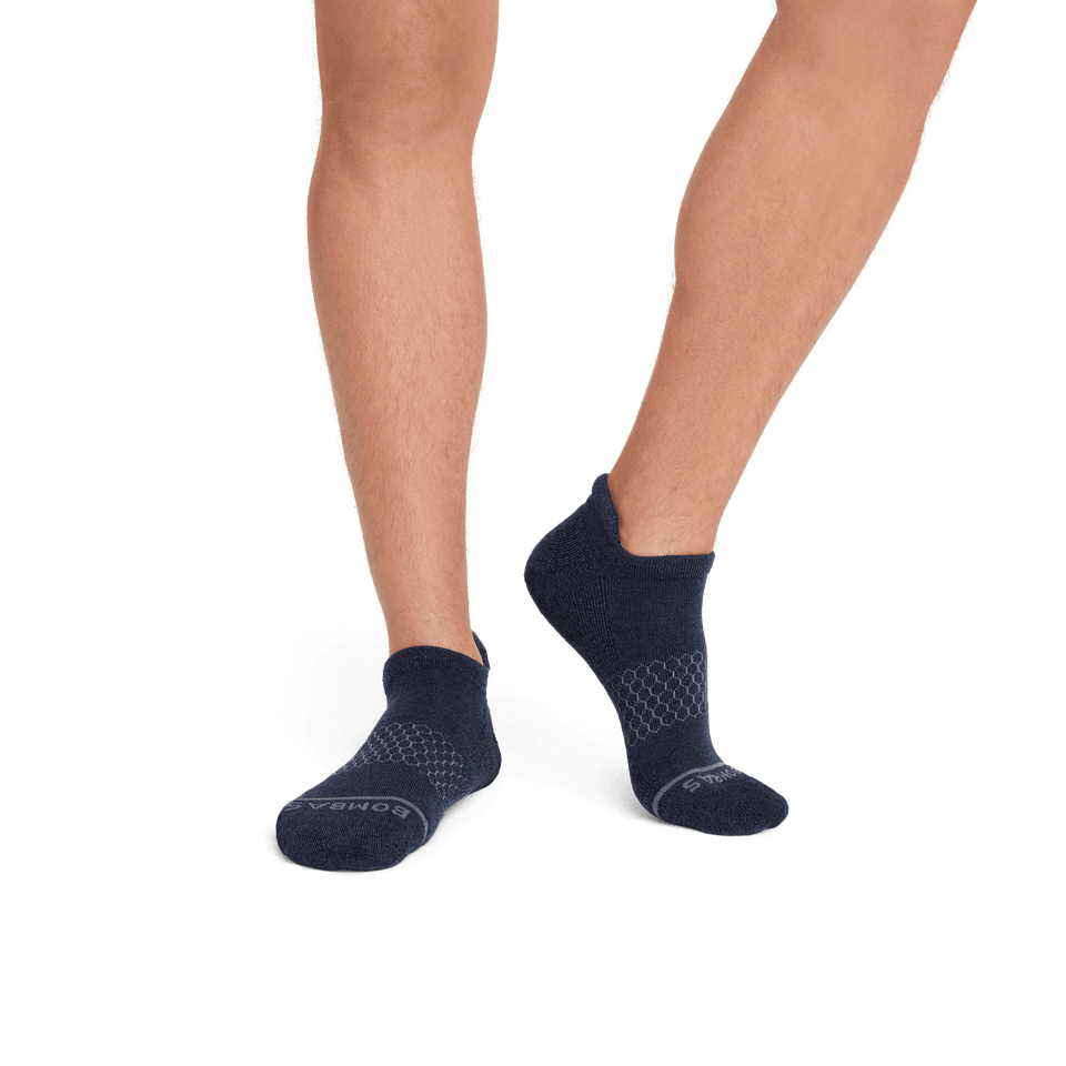 Merino Wool Bland Ankle Socks - Navy MO1 [7531]