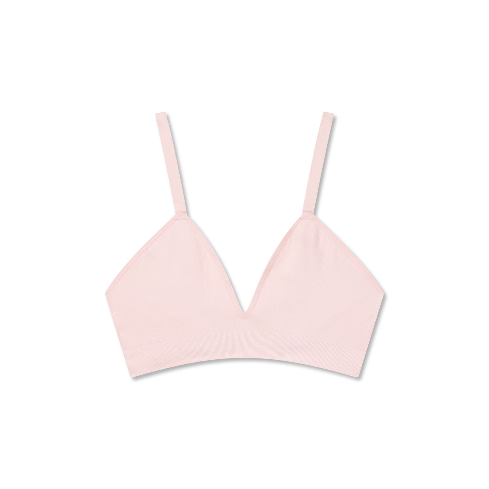 Women's Seamless Triangle Bralette - Blush L [7665]
