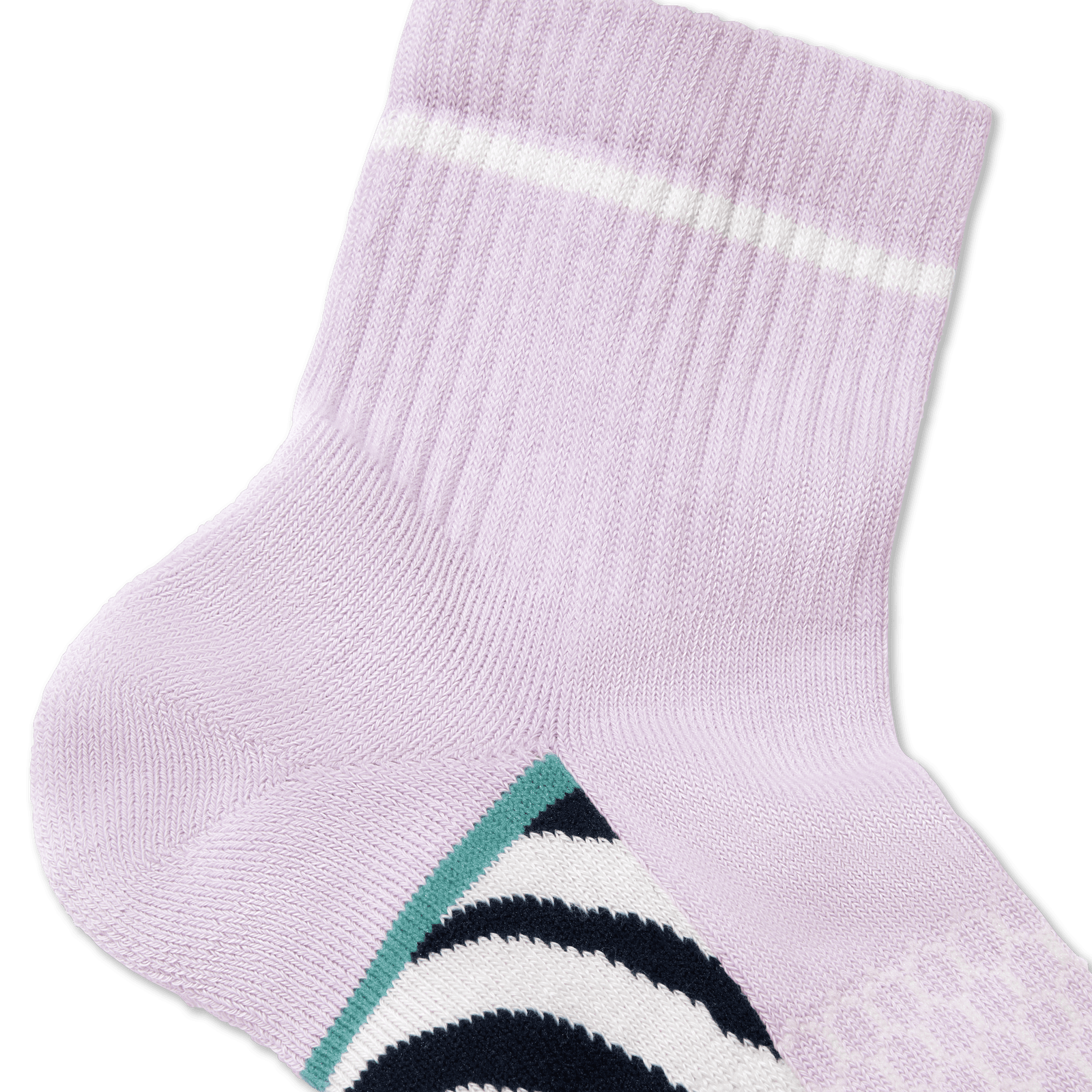 Women’s Wild Wear Quarter Socks - Purple Smoke Zebra Detail [7814]