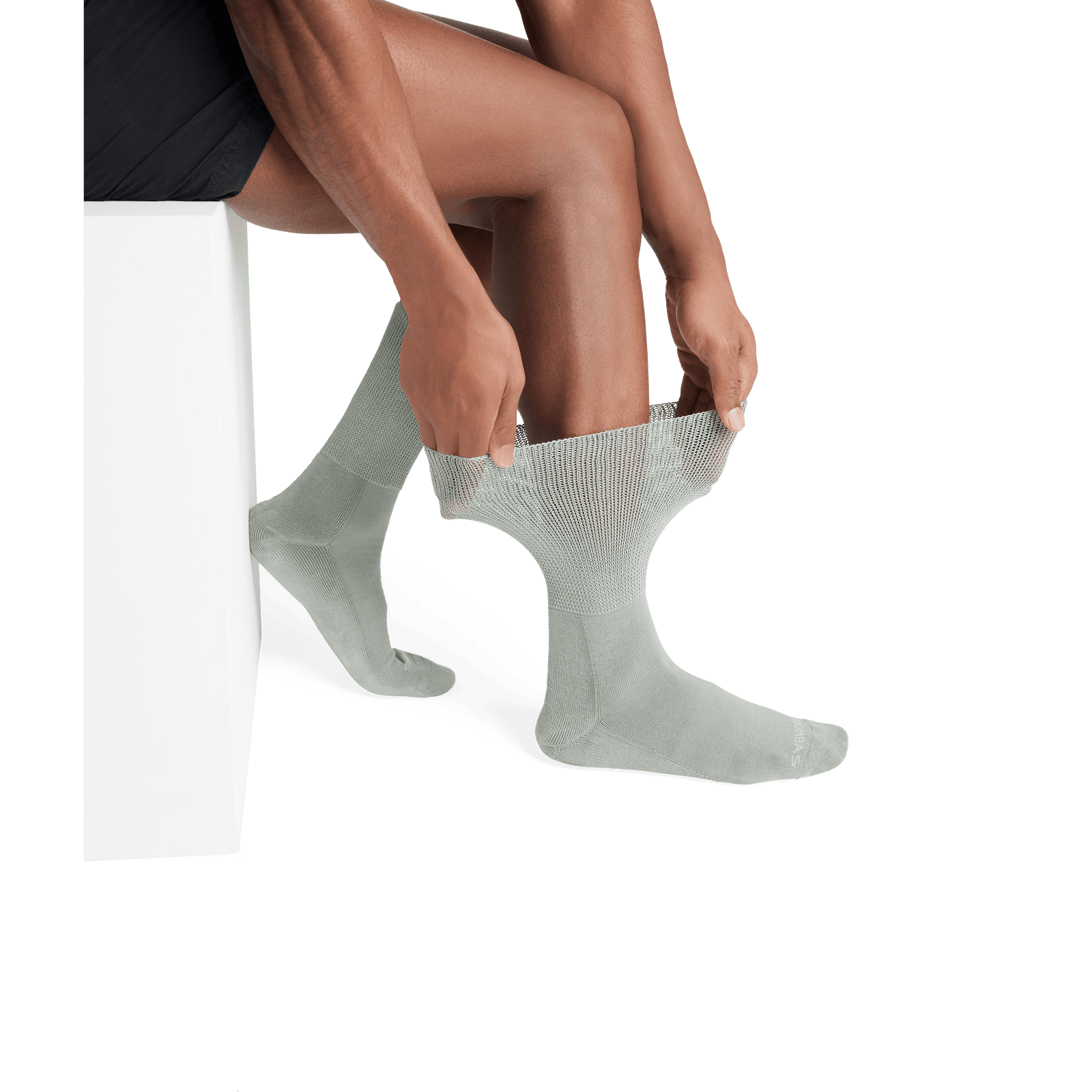 Ultra Stretch Calf Sock - Putty Green MO4 Detail [7843]