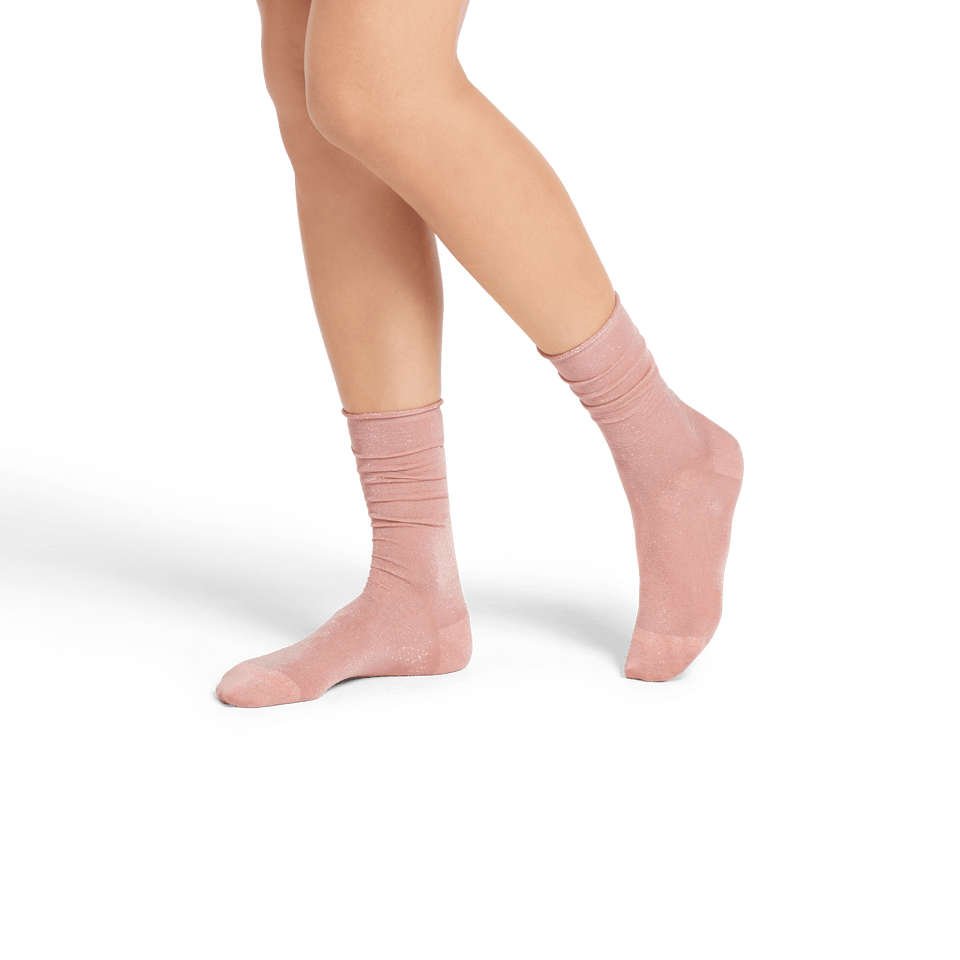 Women’s Sheer Sparkle Calf Socks - Cherry Blossom WO2 [8072]