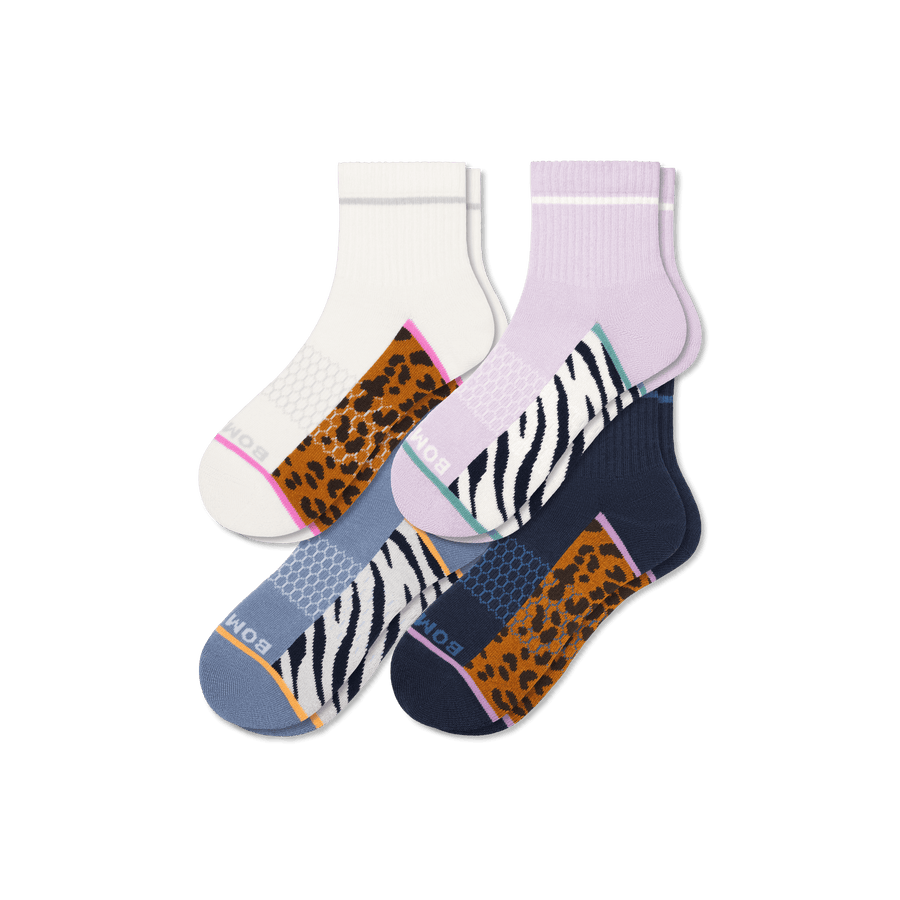 Women's Wild Wear Quarter Sock 4-Pack - Breathable Cushion