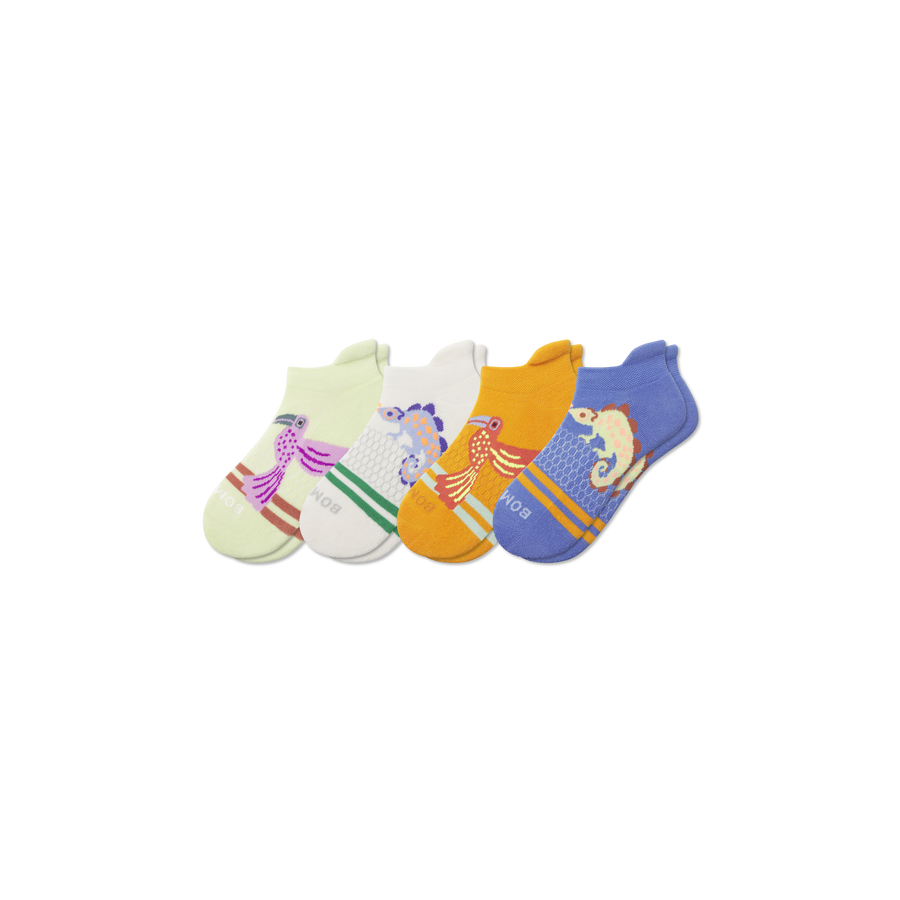 Youth Rainforest Friends Ankle Sock 4-Pack - Studio Recovery Wear