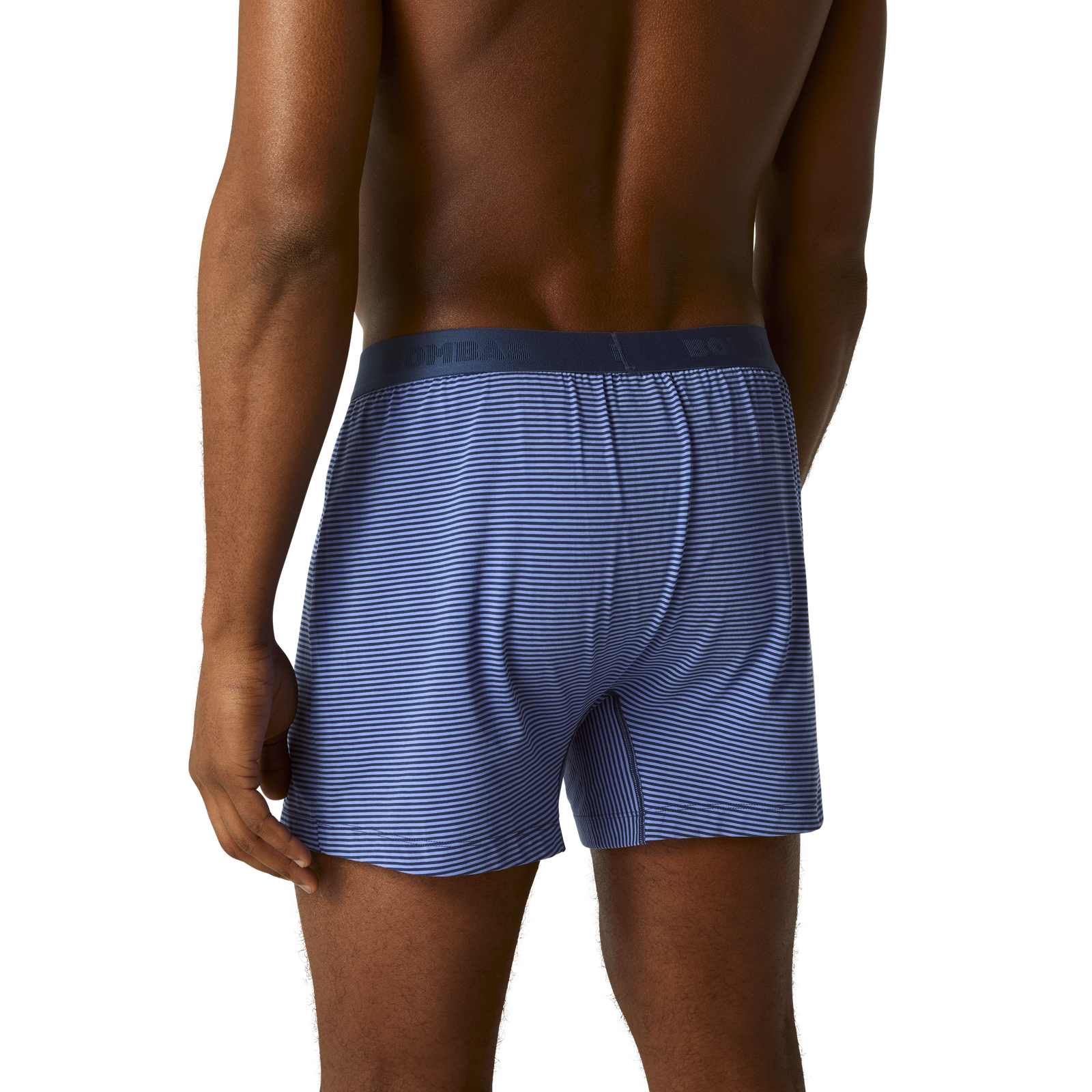 Cotton Modal Blend Boxer Brief - PERI SKY / TIDAL NAVY MICRO STRIPE MO2 [8473]