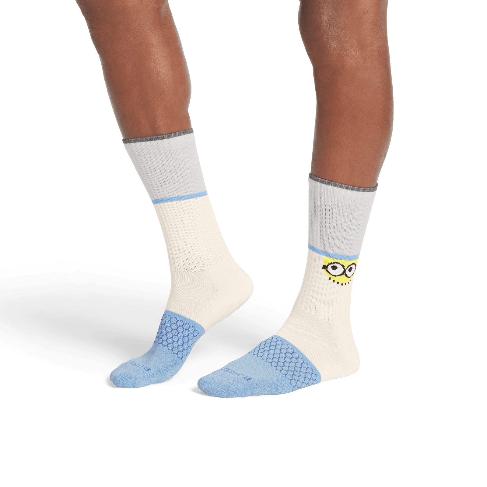Minions X Bombas Calf Socks - White MO2 [8484]
