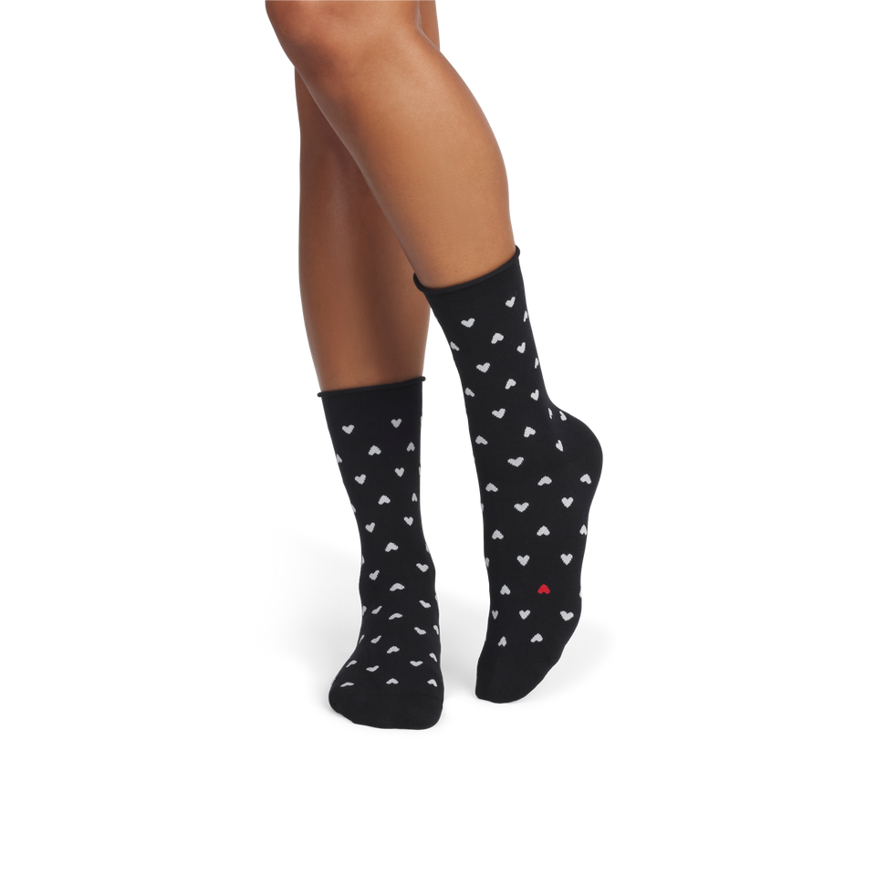 Valentine’s Half Calf Socks - Black Detail WO1 [8597]