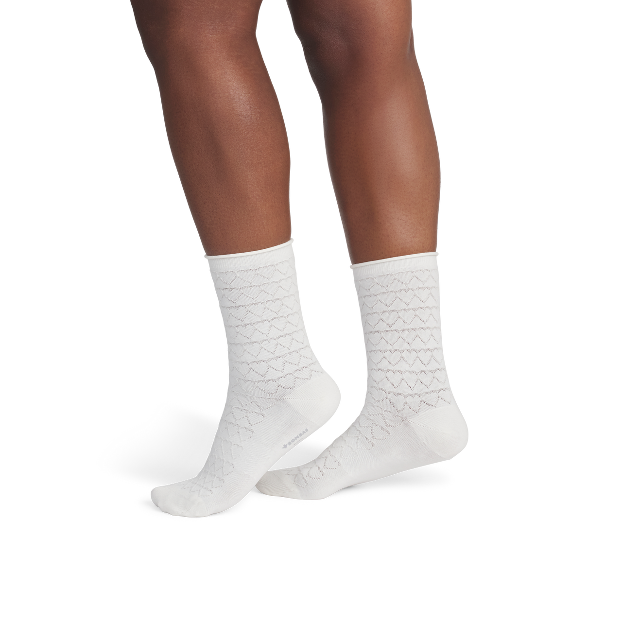 Valentine’s Half Calf Socks - Soft White WO2 [8599]