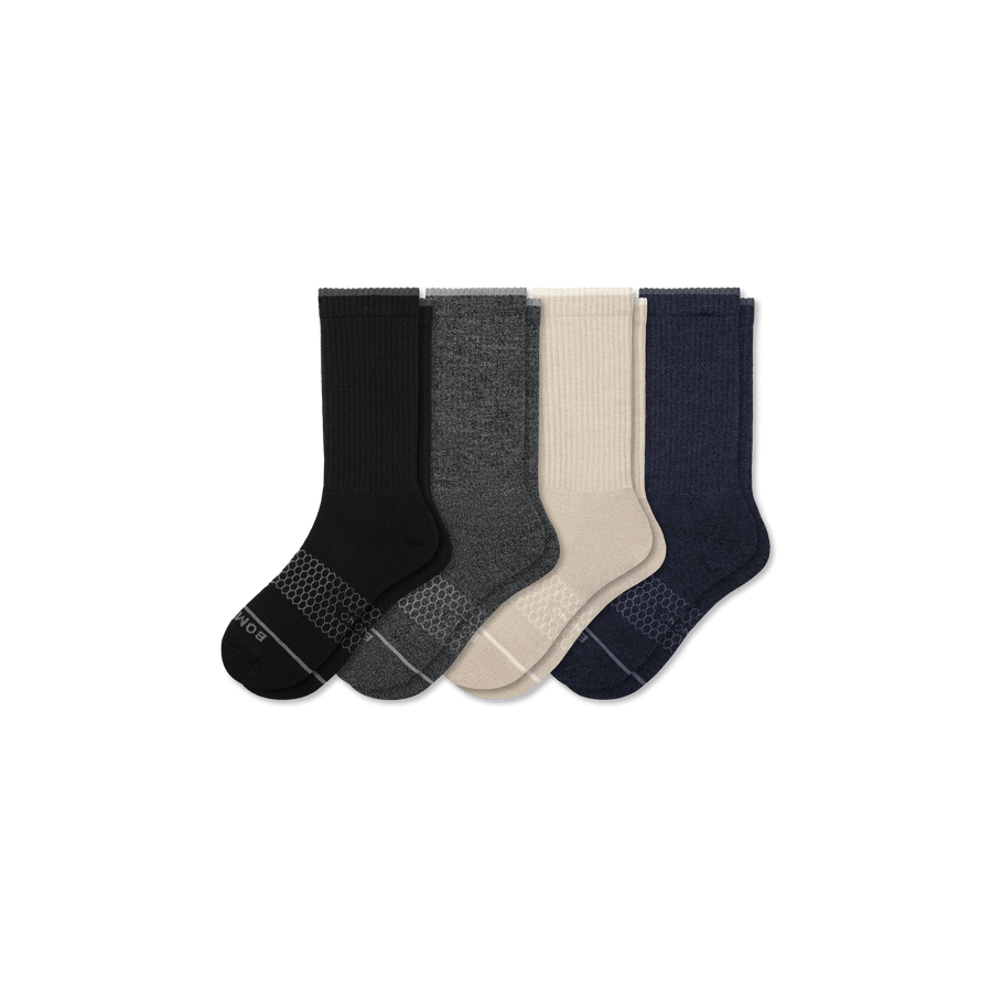 Women's Merino Wool Blend Calf Sock 4-Pack - Active Low Cut Comfort