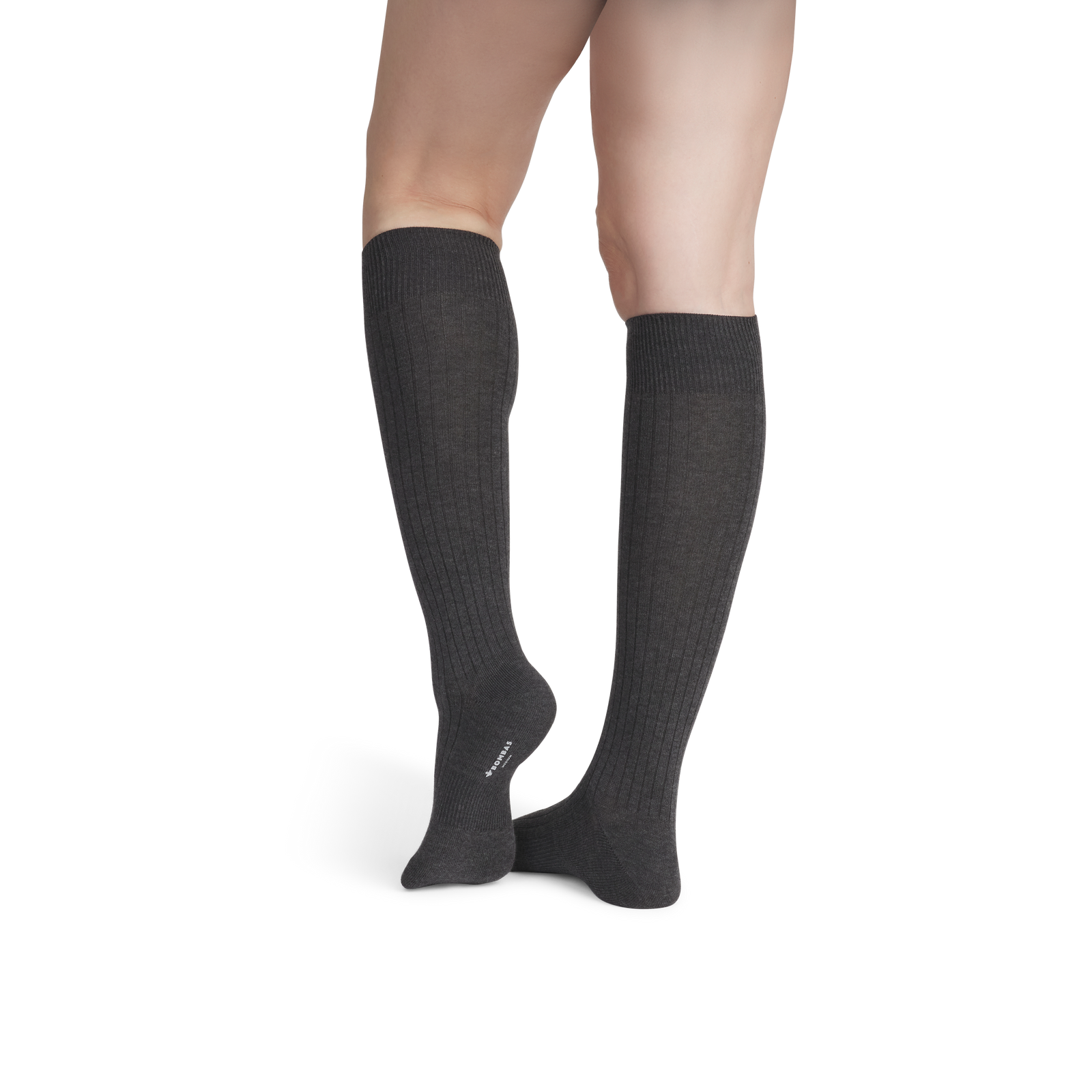 Ribbed Dress OTC Socks - Dark Grey Heather WO2 [8805]