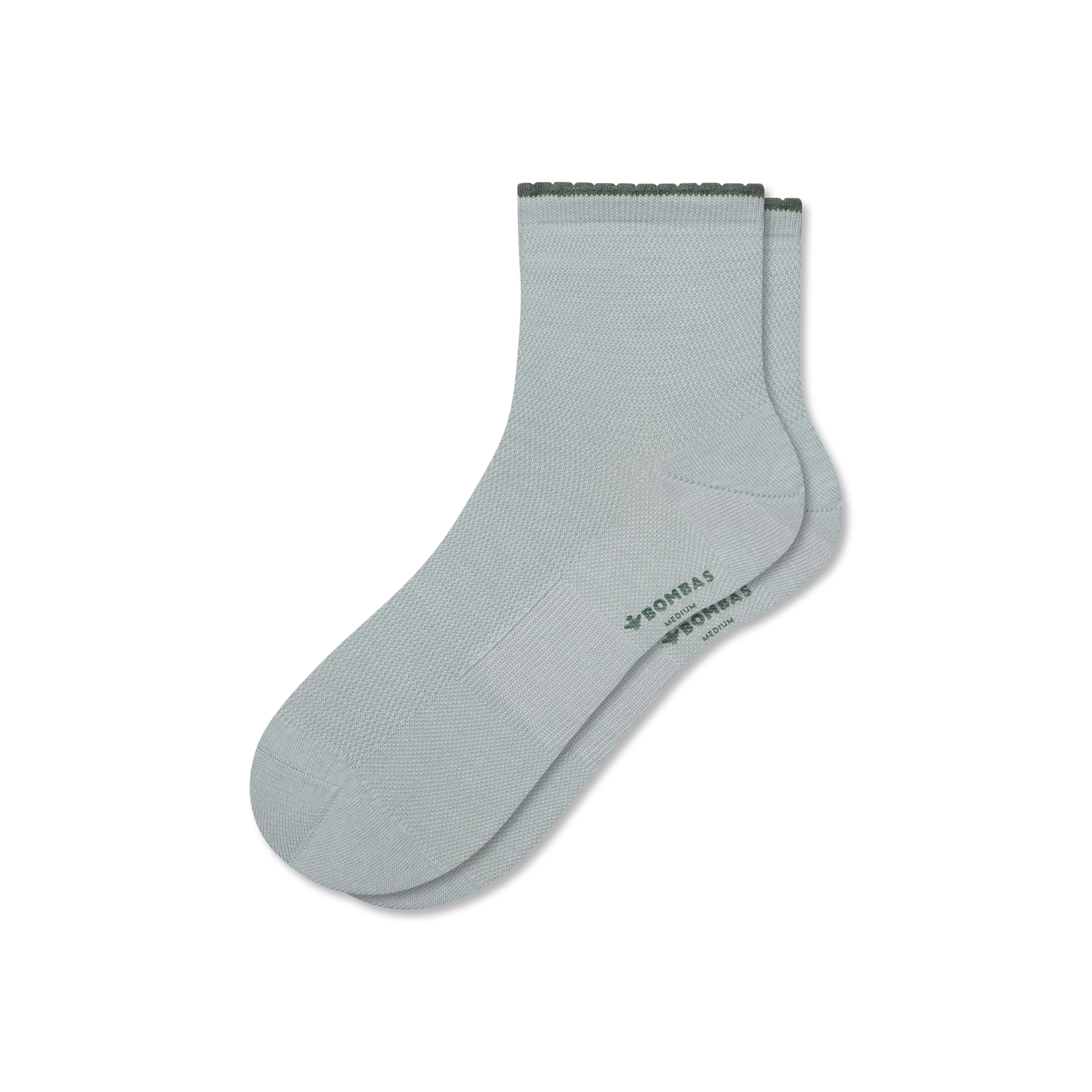 Scallop Cuff Quarter Socks - Misty Sky L [8837]