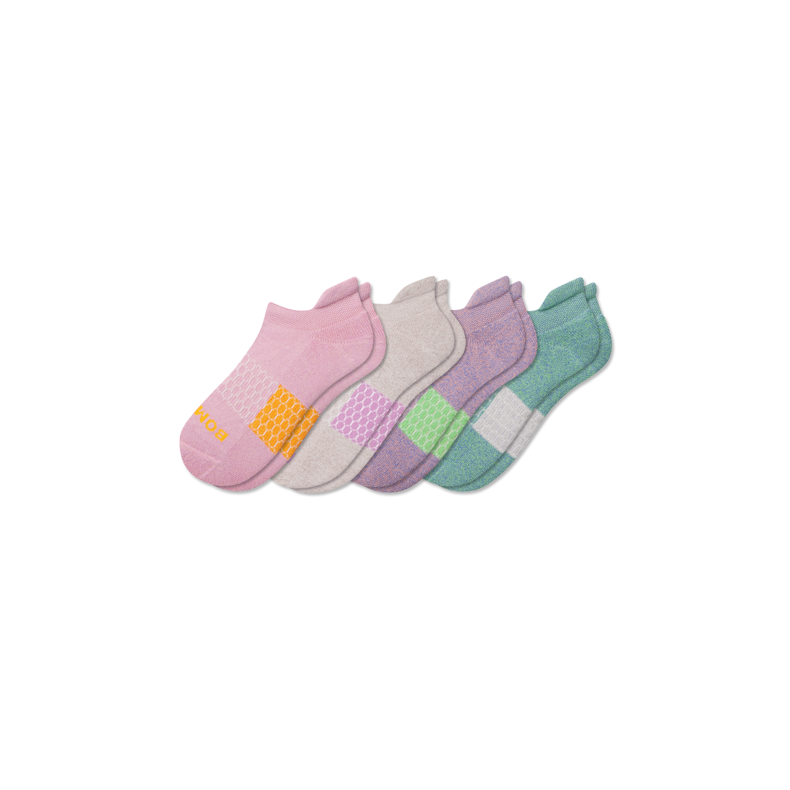 Youth Marl Ankle Sock 4-Pack - wildflower mix