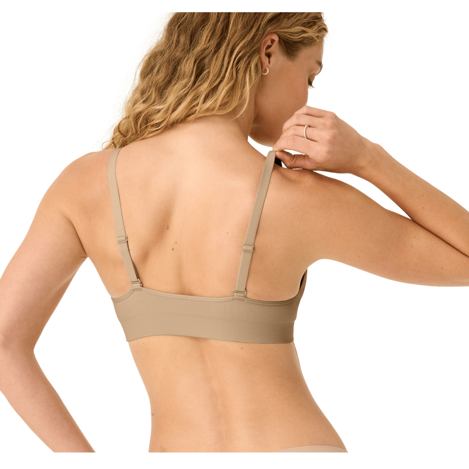 Women's Seamless Triangle Bralette - Sahara Sand WO2 [9112]
