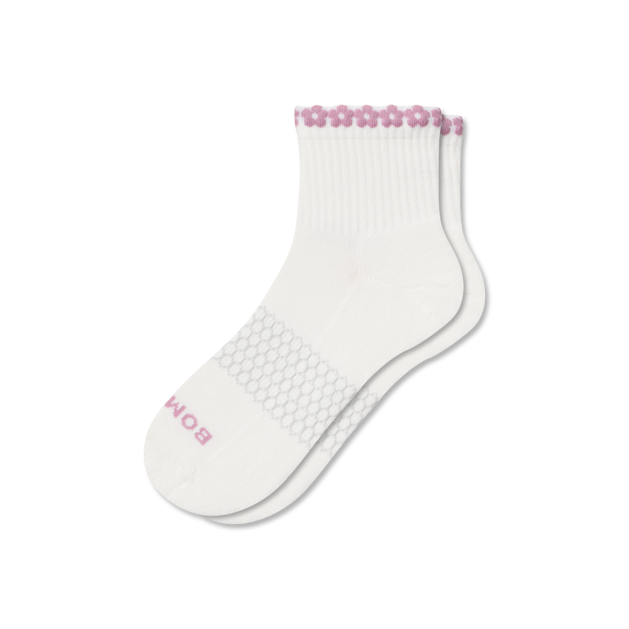 Women's Daisy Chain Quarter Socks - Weekend Low Cut Cushion