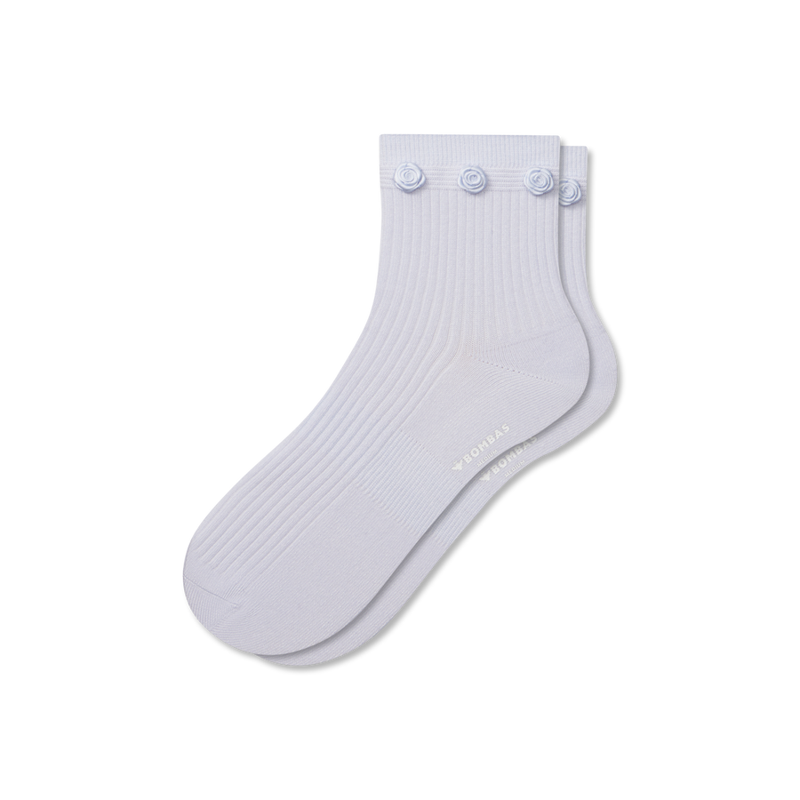 Women's Rosette True Rib Quarter Socks - Soft Travel Support