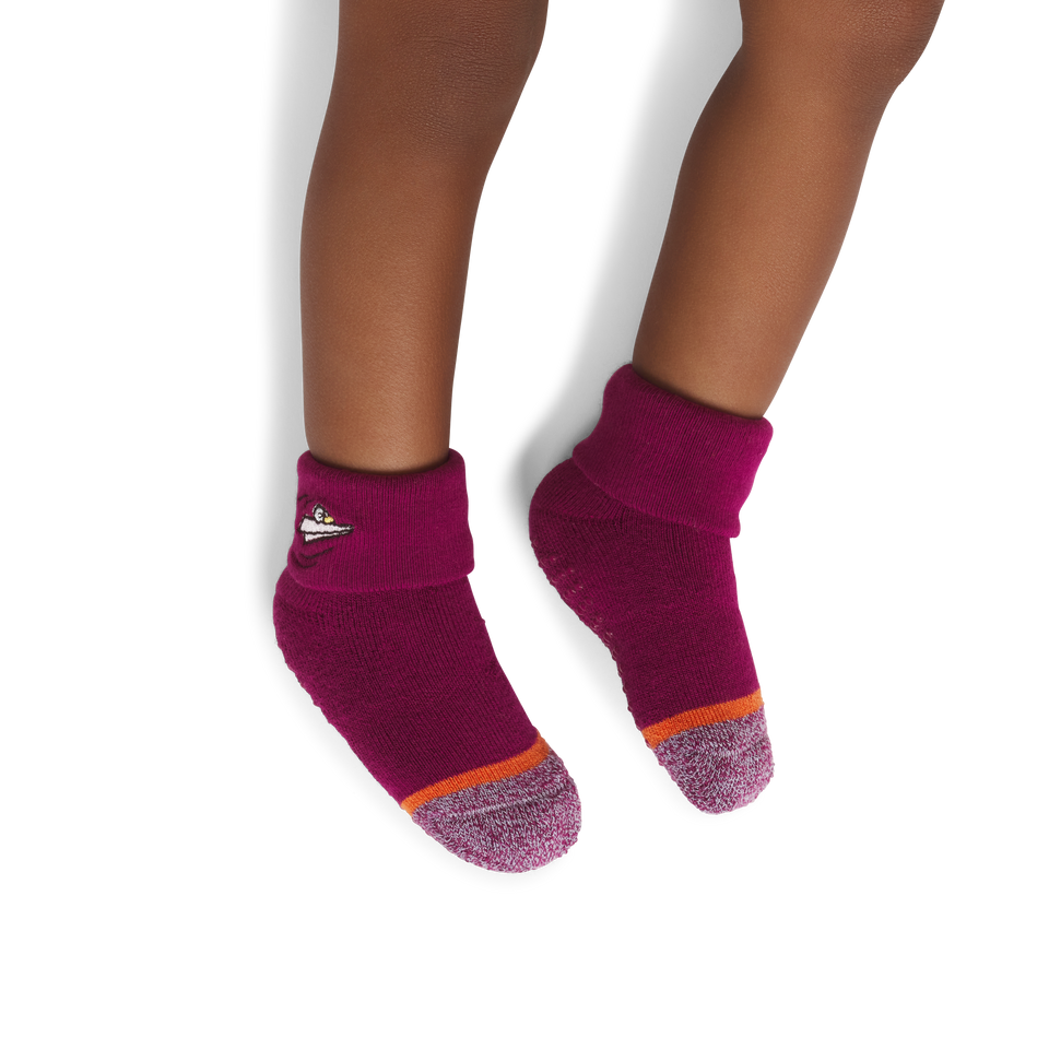 Baby Gripper Socks (6-12 Months) - mulberry BO1 [9658]