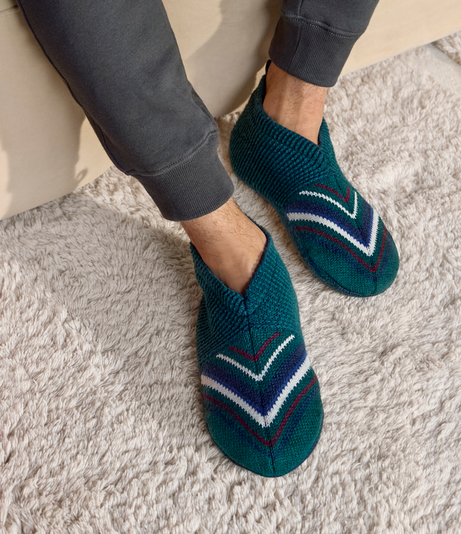 Adult Gripper Slipper - Teal Pine [LIFESTYLE] [9681]