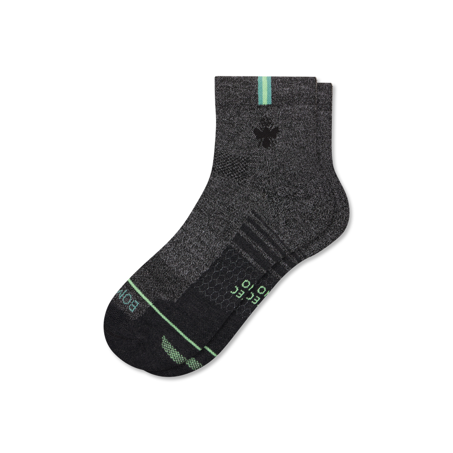 Women's Merino Wool Blend Run Quarter Socks - Breathable Office Fit