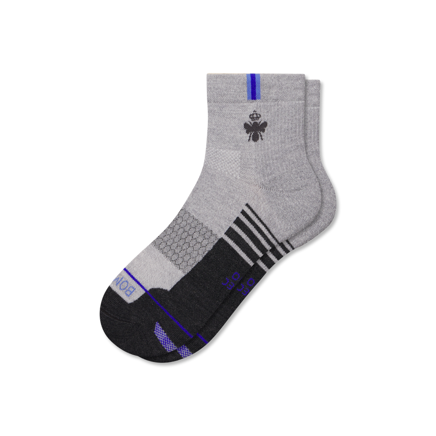 Men's Merino Wool Blend Run Quarter Socks - Studio Hike Pair