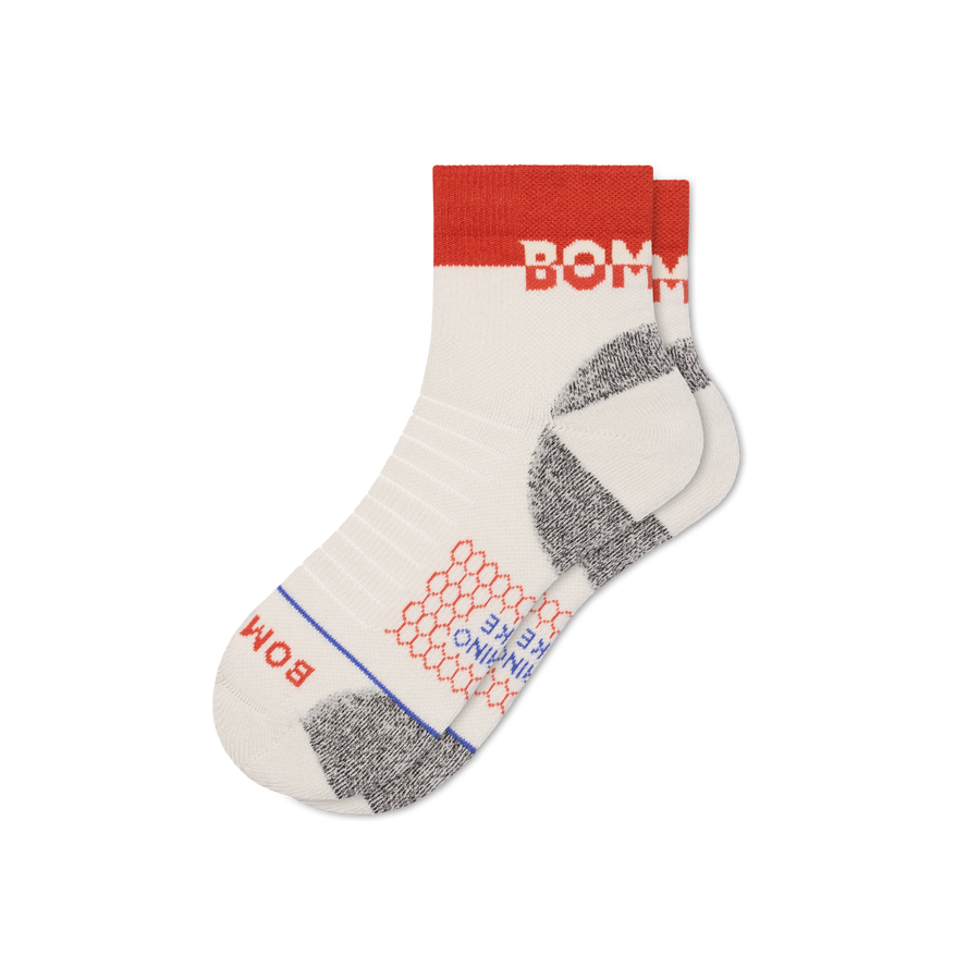 Men's Merino Wool Blend Hiking Quarter Socks - Run Travel Rotation