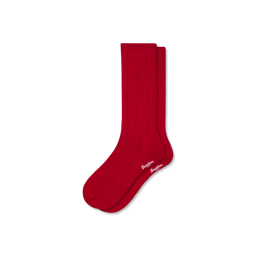 Women's Pointelle Calf Socks - Cozy Lounge Support