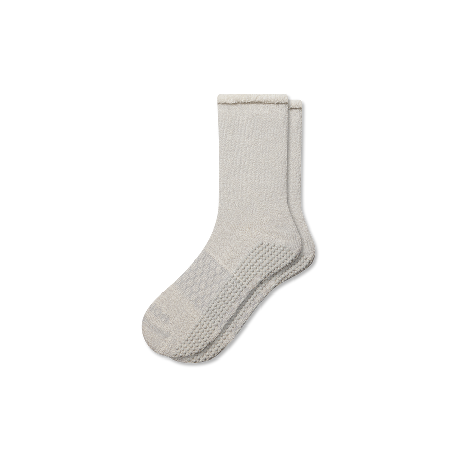 Men’s Roll-Top Merino Blend Gripper House Sock - Cushion Ankle Comfort