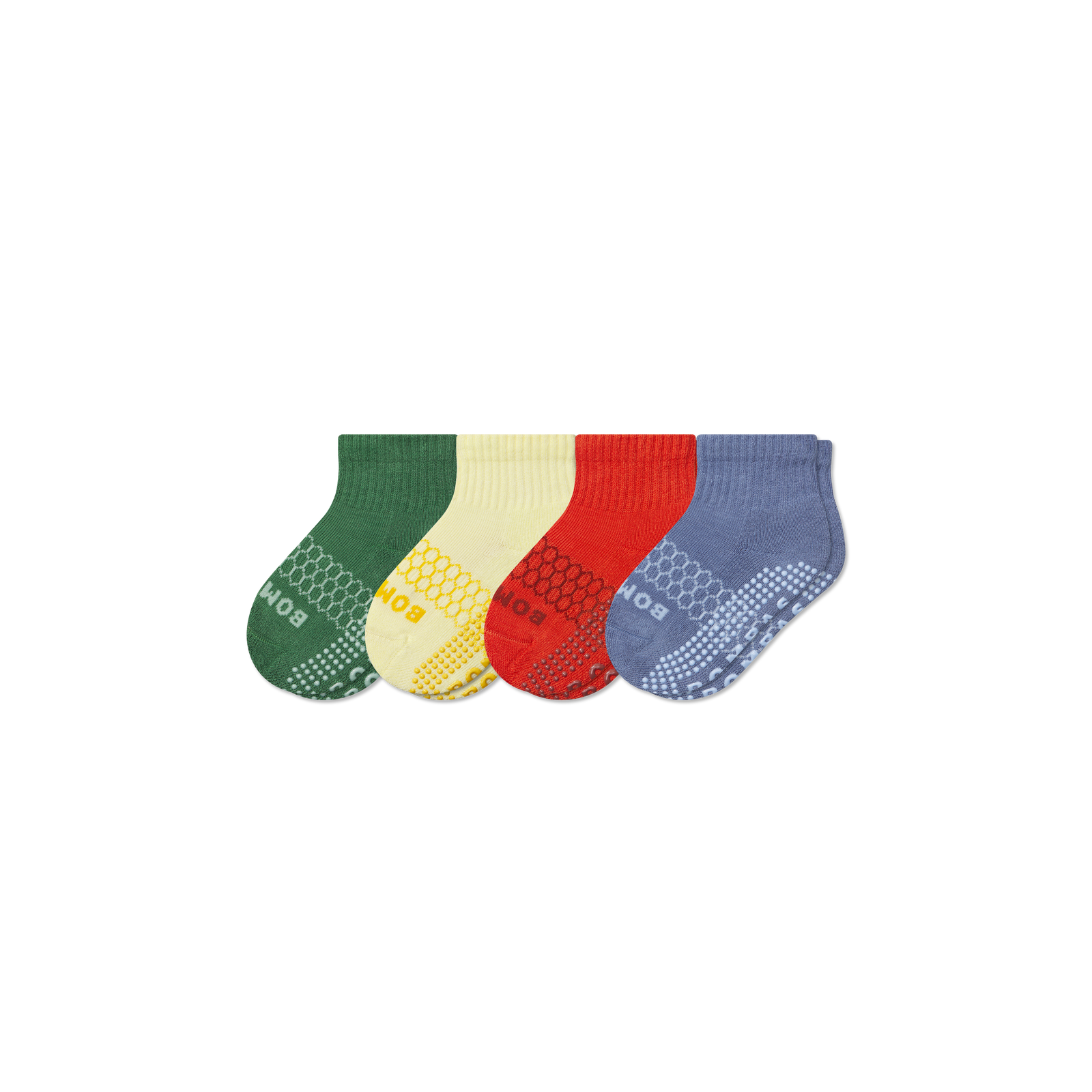 Toddler Gripper Calf Sock 4-Pack - moss blue mix L [9881]