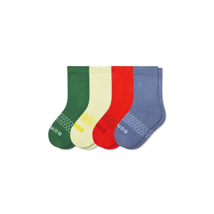 Junior Solids Calf Sock 4-Pack - Easy Office Step