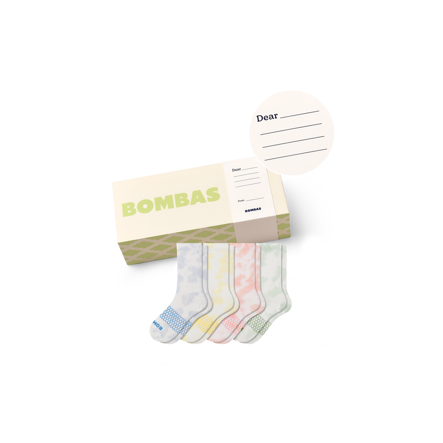 Youth Celebration Calf Sock 4-Pack Gift Box - Travel Carry
