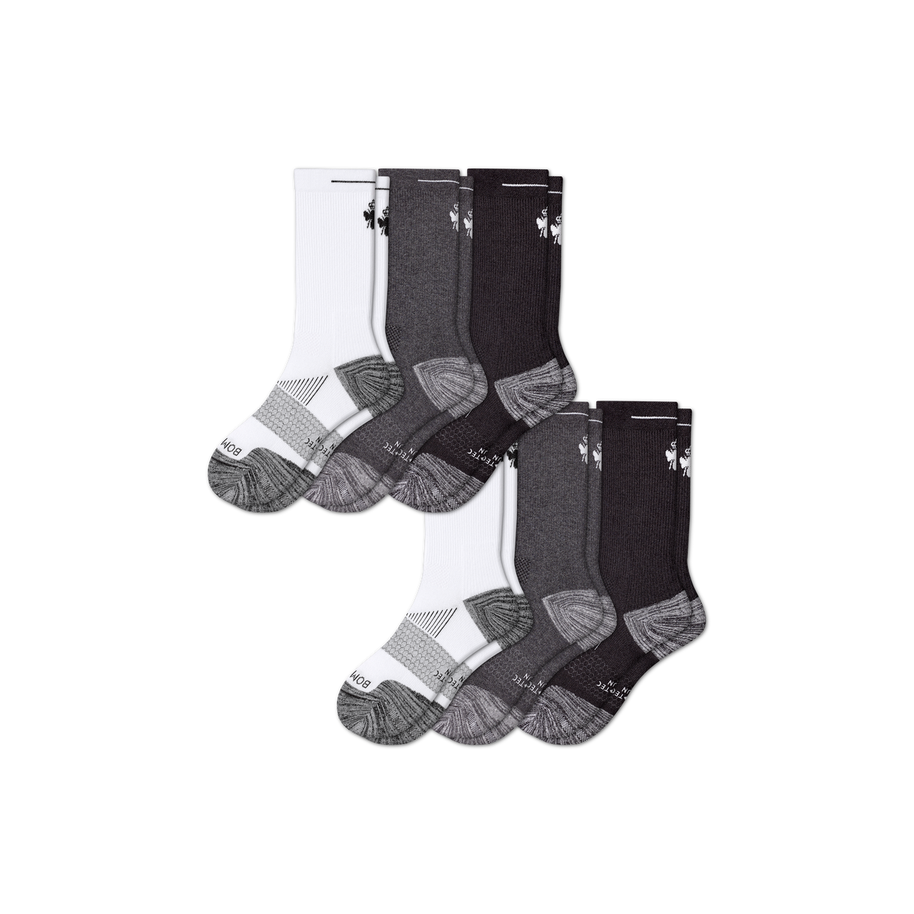 Women's Running Calf Sock 6-Pack - bee-mix - 29