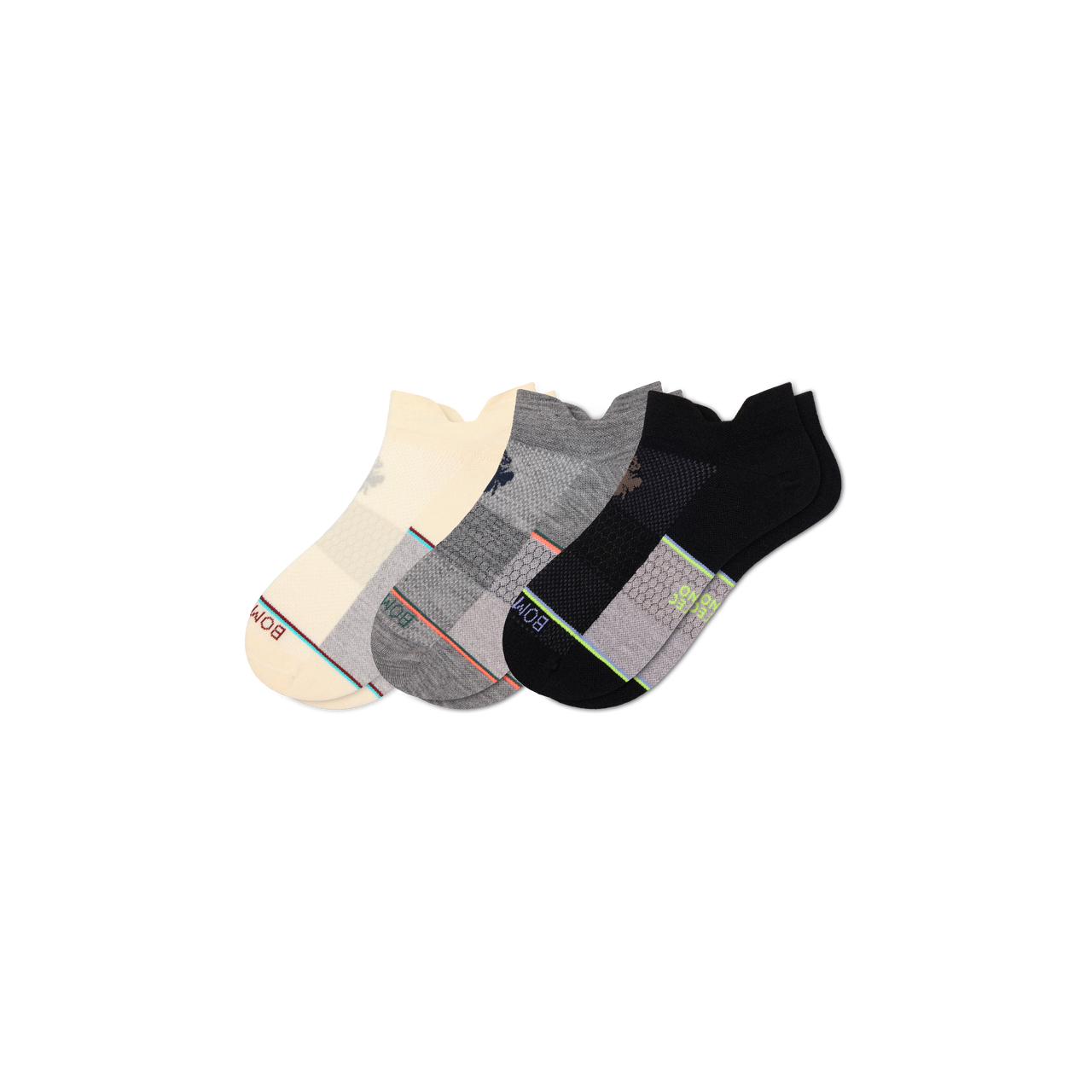UltraLite Sport Merino Wool Blend Ankle Sock 3-Pack - black grey mix L